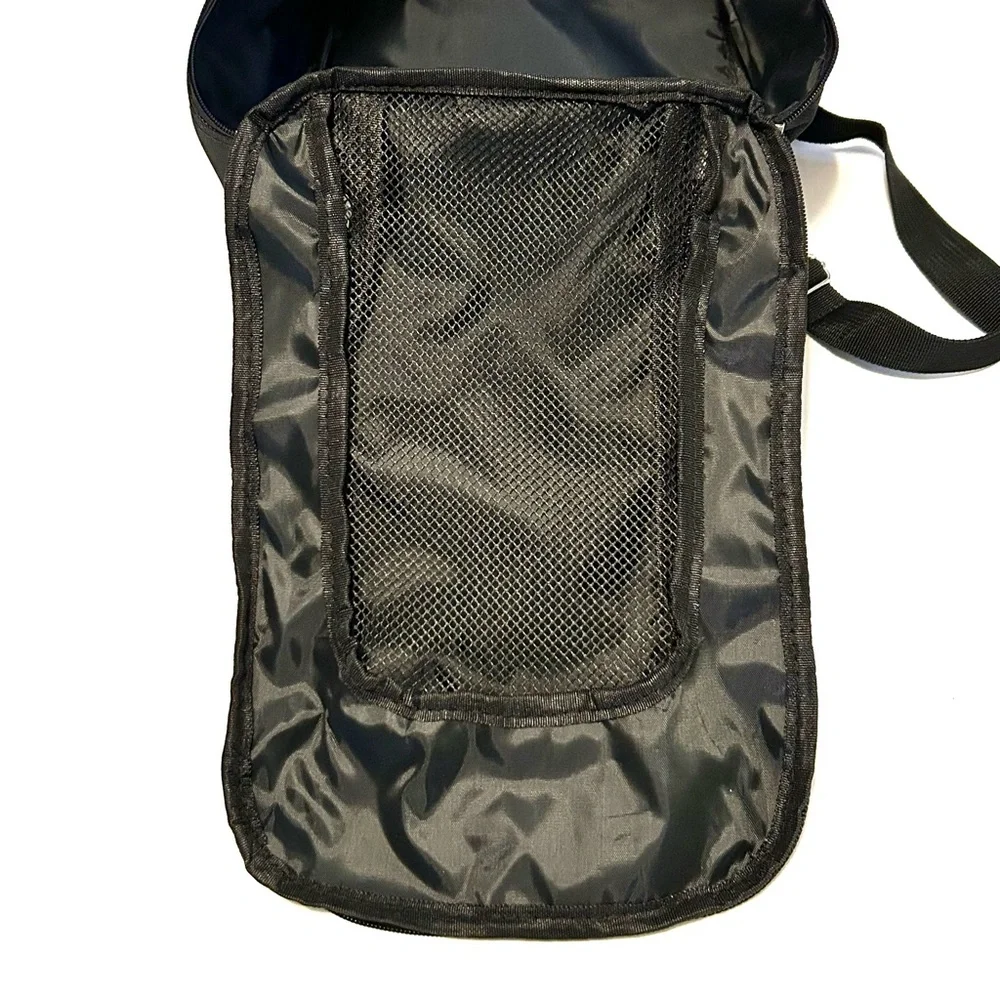 Greg Norman Collection Black Men's Travel Golf Shoe Bag with Shoulder Strap NEW